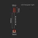 LED hængende lampe - Ø100 justerbar wire, berøringsbelysning on/off, 3000K, brun, hus