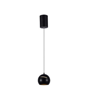 LED hængelampe Ø120 - justerbar wire, berøringslys tænd/sluk, 3000K, sort hus