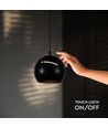 8,5W LED pendel - Ø18cm, sort, touch on/off, 3000K, inkl. lyskilde