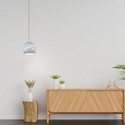 LED Hængelampe - Ø120, Justerbar Ledning, Berøringslys Tænd/Sluk, 3000K, Hvid, Hus