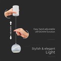 LED Hængelampe - Ø120, Justerbar Ledning, Berøringslys Tænd/Sluk, 3000K, Hvid, Hus