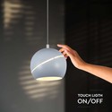 LED Hængelampe - Ø120, Justerbar Ledning, Berøringslys Tænd/Sluk, 3000K, Hvid, Hus