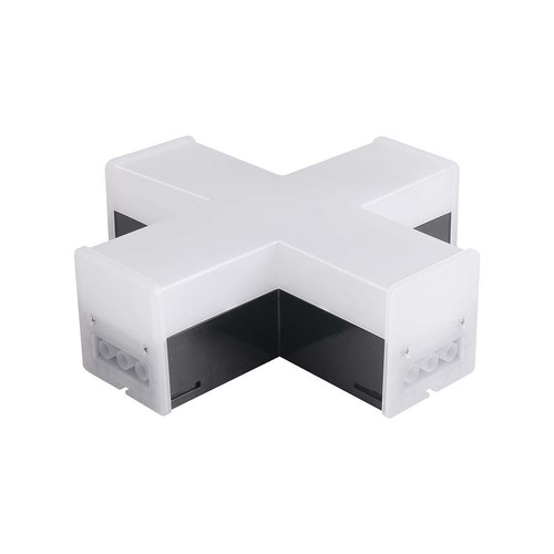 X-samler til LED lineær belysning, sort - 6500K, IP20, 181x181x58mm