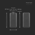 10.000mAh Powerbank 2A 30cm Type C-kabel - sort