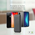 10.000mAh Powerbank 2A 30cm Type C-kabel - sort