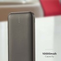 10000mAh Power Bank - 2A, 30cm Type C Kabel, Grå