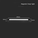 10W Skinnespot - LED Ultra Tynd Magnetisk, Flood Lys, 4000K, Sort hus.