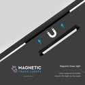 10W Skinnespot - LED Ultra Tynd Magnetisk, Flood Lys, 4000K, Sort hus.