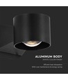 6W LED væglampe - IP65, sort, 3000K, 465lm, firkantet, inde / ude, inkl. lyskilde