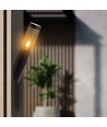 E27 sort bedlampe, 40cm - IP44, rustfrit stål, uden lyskilde, have/sti monteret