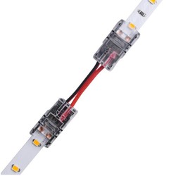 Enkeltfarvet LED strip tilbehør 12V/24V Samler med ledning til LED strip - 8mm, enkeltfarvet, IP65, 5V-24V