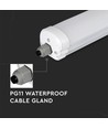60cm 18W vandtæt komplet LED armatur, gennemfortrådet - 130lm/W, IP65, 6 års garanti