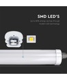 60cm 18W vandtæt komplet LED armatur, gennemfortrådet - 130lm/W, IP65, 6 års garanti