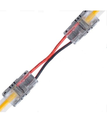 Samler med ledning til LED strip - 8mm, COB, enkeltfarvet, IP20, 5V-24V
