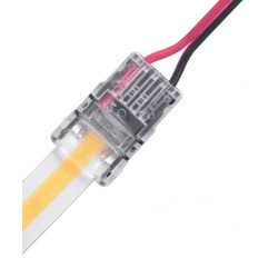 Enkeltfarvet tilbehør LED strip samler til løse ledninger - 10mm, COB, enkeltfarvet, IP20, 5V-24V