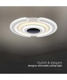 95W smart dekorativ LED loftslampe - 9900lm, Ø52cm, CCT, dæmpbar, inkl. fjernbetjening