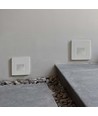 3W LED trappelys til indbygning - IP65, varm hvid, hvid kant, firkantet, 5,8x5,8 cm
