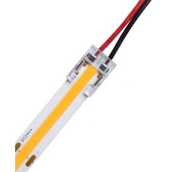 Enkeltfarvet LED strip tilbehør 12V/24V COB Lavprofil startstik til LED strip - 10mm, COB, enkeltfarvet, IP20, 5V-24V