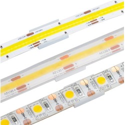 Enkeltfarvet LED strip 20 stk. skjulte monteringsklips til LED strip - 10mm, passer til IP20 strips