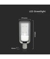 V-Tac 100W LED gadelampe - Ø60mm, IP65