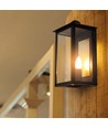 E14 udendørs væglampe - Sort, IP65, jern, uden lyskilde