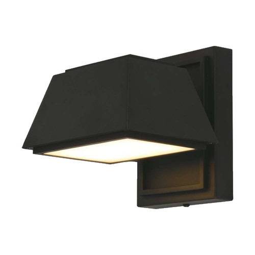 15W LED væglampe med op/ned lys - IP65 udendørs, 130lm/W, sort, 16x16,5cm, inkl. lyskilde