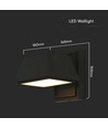 15W LED væglampe med op/ned lys - IP65 udendørs, 130lm/W, sort, 16x16,5cm, inkl. lyskilde