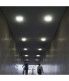 24W LED loftslampe - 28,7 x 28,7cm, Højde: 3,1cm, hvid kant