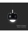 9W LED pendel - 1000lm, sort, 10x10x100cm, IP20 indendørs
