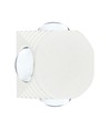 4W rund LED væglampe med 4 lysstråler - IP54, hvid, 3000K, 4-vejs lys, moderne design