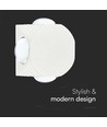 4W rund LED væglampe med 4 lysstråler - IP54, hvid, COB LED, 3000K, inkl. lyskilde