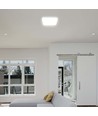 18W LED loftslampe - IP44, 25 x 25cm, Højde 6,5cm, Hvid kant