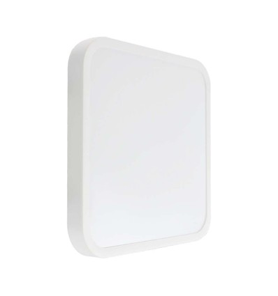 18W LED loftslampe, kvadratisk - 1830lm, IP44, hvid kant, 23x23cm