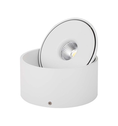 28W RA90 Påbygningsspot - Ø17,8 cm, Højde: 8,7 cm, CCT, 3 lyskulører, hvid