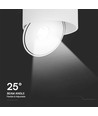 28W RA90 Påbygningsspot - Ø17,8 cm, Højde: 8,7 cm, CCT, 3 lyskulører, hvid