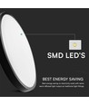 18W LED loftslampe - IP44, Ø25cm, sort kant