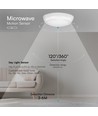 8W/16W/20W LED sensorlampe med Samsung chip - 3-i-1 CCT, IP65, Ø32cm, mikrobølge sensor, hvid kant