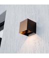 9W Solcelle væglampe - IP65, 4000K, Corten, COB, PIR sensor