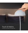 3W genopladelig LED bordlampe med touch dæmp - 3000K, hvid, 5V, inkl. batteri