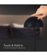 3W genopladelig bordlampe - Touch dæmpbar, sort, 3000K, transportabel, inkl. batteri