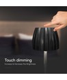 2,7W LED bordlampe, sort - Touch dæmpbar, 3-i-1 CCT, genopladelig, USB-C, 10,5 x 34 cm