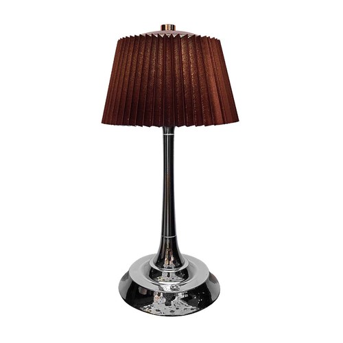 1,5W LED bordlampe, touch dæmpbar - 3-i-1 CCT, genopladelig, Chrome Brown, inkl. batteri og USB-C stik