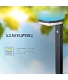 5,5W Solcelle havelampe med sensor - Sort, PIR sensor, IP54, sort