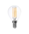 E14 6W LED filament kronepære - P45, 600lm, klar glas