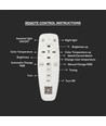 70W LED loftslampe med fjernbetjening - 6000lm, CCT, dæmpbar, hvid metal, 58,5 x 39 cm