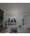 45W LED pendel, Ø60cm, børstet guld - 5500lm, 4000K, designer hængelampe, IP20