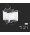 3W LED solcelle havelampe, Cube - IP65, 3000K, varm hvid, sort/hvid, 20,5 x 20,5 cm