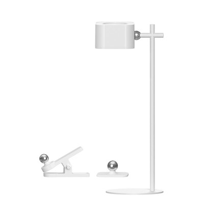 Opladelig 3-i-1 LED lampe - Magnetisk, dæmpbar, CCT, op/ned lys, hvid, inkl. fod og 2 stk. monteringsbeslag