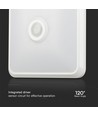 12W LED sensorlampe med Samsung Chip - 3-i-1 CCT, kvadratisk, hvid, 360° PIR sensor, IP20