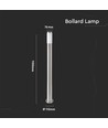 Pullertlampe E27 - rustfrit stål hus (110 cm), satin nikkel, IP44